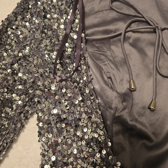 🤩Host Pick❤️NWT Selfie Leslie Sequined Mini Dress Women's Sz Large/US 8 - Picture 5 of 16